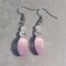 Pink glass bead dangly earring, dangly earrings, jewelry for women, handmade jewelry product 1